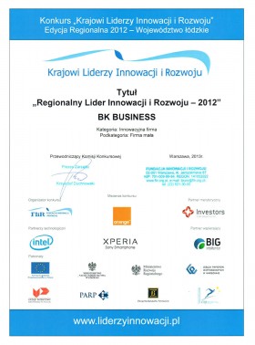Tytuł Regionalnego Lidera Innowacji i Rozwoju