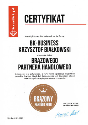Certyfikat Kratki.pl