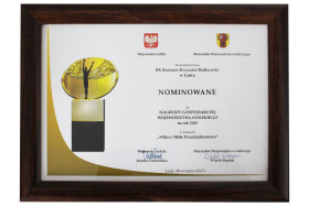 Nominacja do Nagrody Gospodarczej Województwa Łódzkiego 2015
